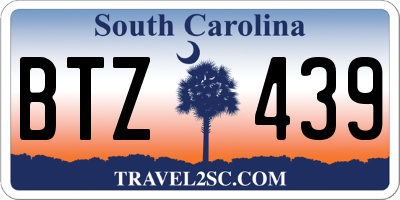 SC license plate BTZ439