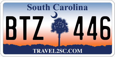 SC license plate BTZ446