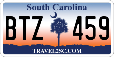 SC license plate BTZ459