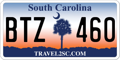 SC license plate BTZ460