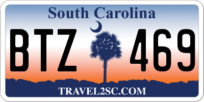 SC license plate BTZ469