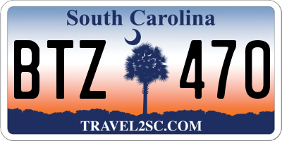 SC license plate BTZ470
