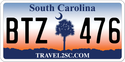 SC license plate BTZ476