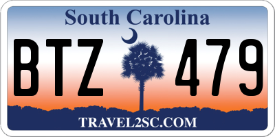 SC license plate BTZ479