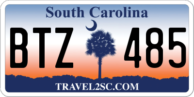 SC license plate BTZ485