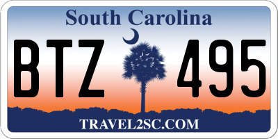 SC license plate BTZ495