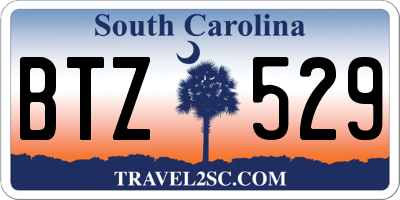 SC license plate BTZ529