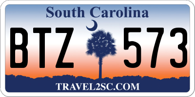SC license plate BTZ573