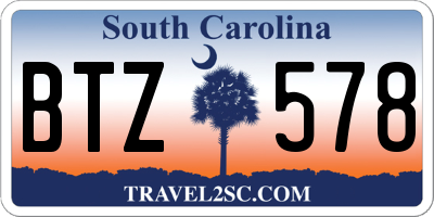 SC license plate BTZ578