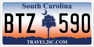 SC license plate BTZ590