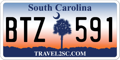 SC license plate BTZ591