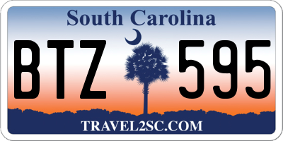 SC license plate BTZ595