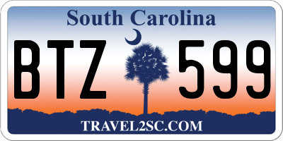 SC license plate BTZ599