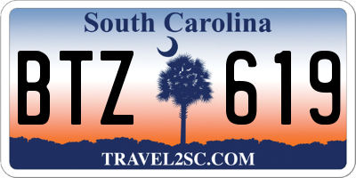 SC license plate BTZ619