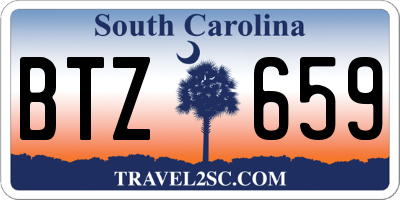 SC license plate BTZ659