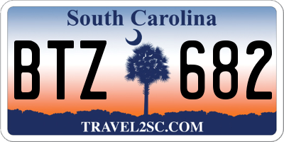 SC license plate BTZ682