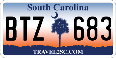 SC license plate BTZ683