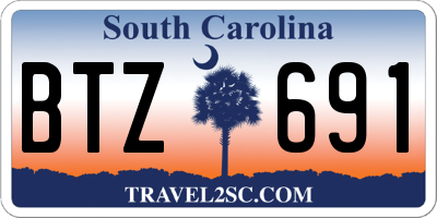 SC license plate BTZ691