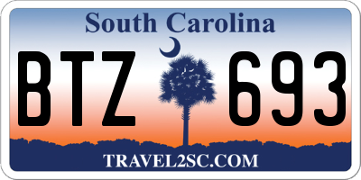 SC license plate BTZ693