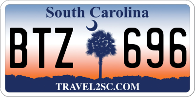 SC license plate BTZ696