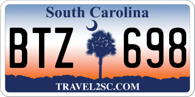 SC license plate BTZ698