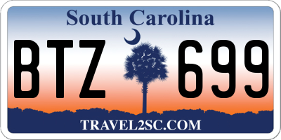SC license plate BTZ699