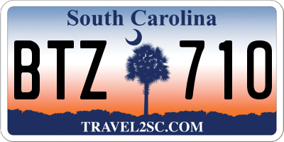 SC license plate BTZ710