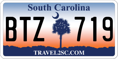 SC license plate BTZ719