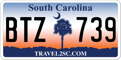 SC license plate BTZ739