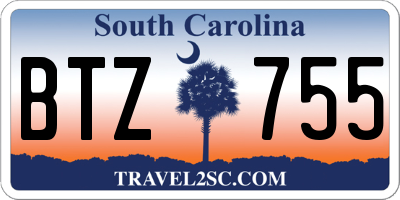 SC license plate BTZ755