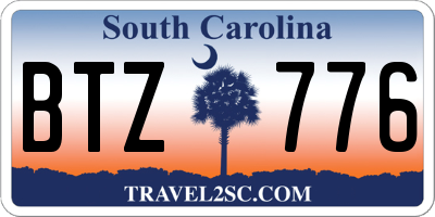 SC license plate BTZ776