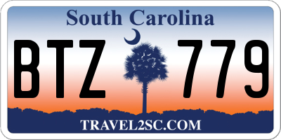 SC license plate BTZ779
