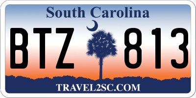 SC license plate BTZ813