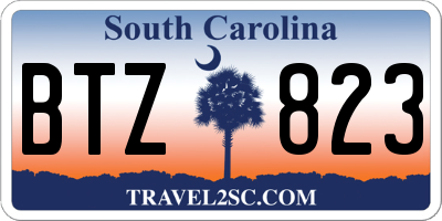 SC license plate BTZ823