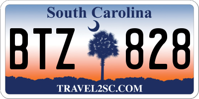 SC license plate BTZ828