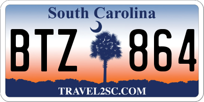 SC license plate BTZ864