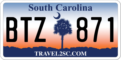 SC license plate BTZ871