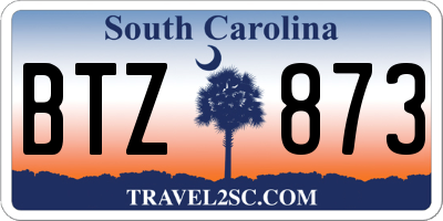 SC license plate BTZ873