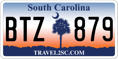 SC license plate BTZ879