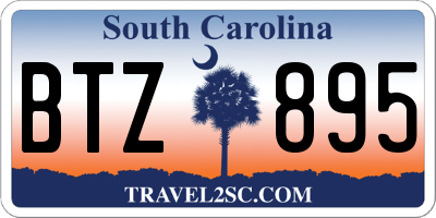 SC license plate BTZ895
