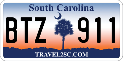 SC license plate BTZ911