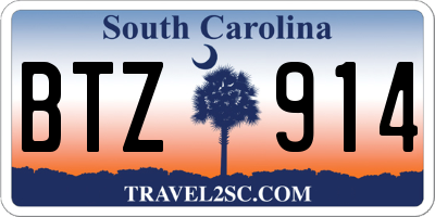 SC license plate BTZ914
