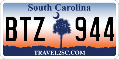 SC license plate BTZ944