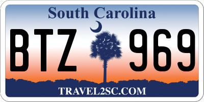 SC license plate BTZ969