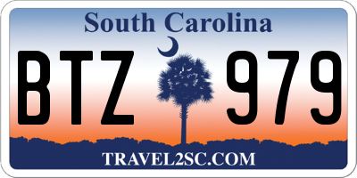 SC license plate BTZ979