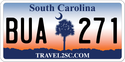 SC license plate BUA271