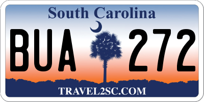 SC license plate BUA272