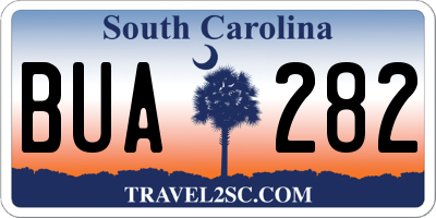 SC license plate BUA282