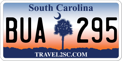 SC license plate BUA295