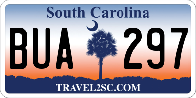 SC license plate BUA297